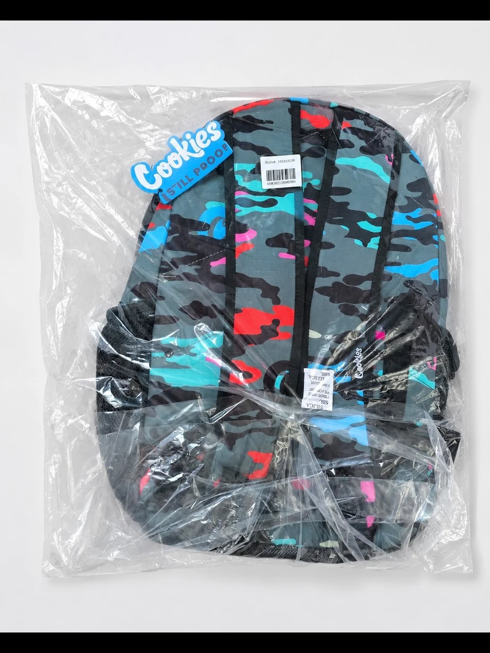 Cookies SF Escobar green camo smell proof backpack with wallet NWT